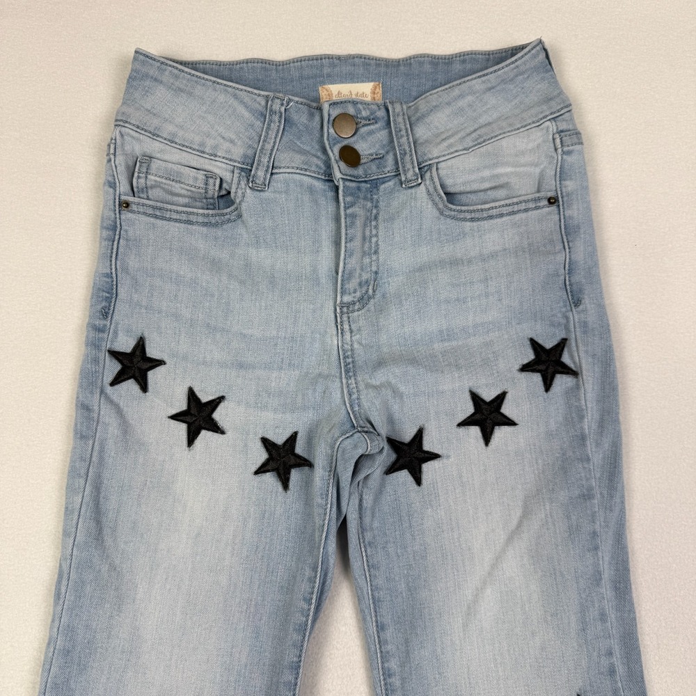 Altar'd State Womens Flare Jeans with Stars Size 25/0 Light Wash Denim SPP11593 - Picture 4 of 15